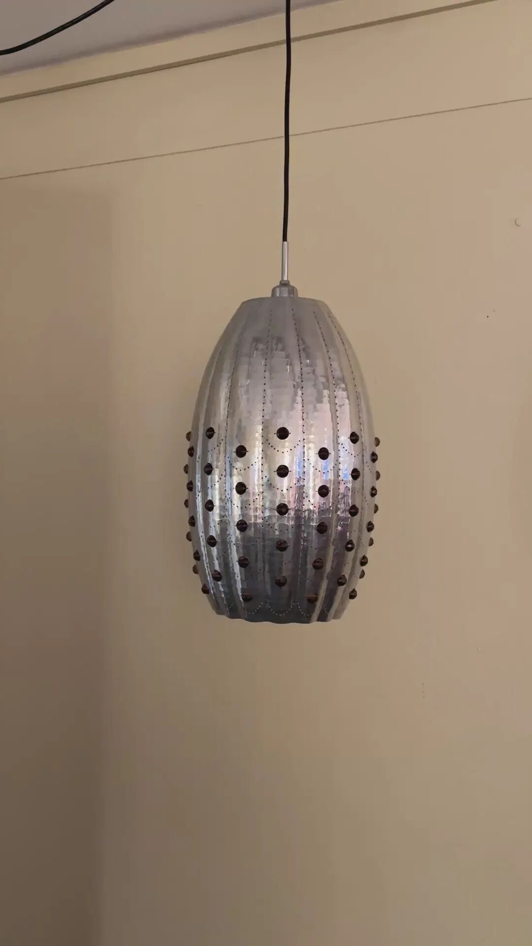 1980s handmade Indonesian pendant lamp