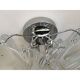 Clear striped “selle” murano glass wall sconce
