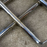 Chrome metal magazine rack by Willy Glaeser for TMP, 1980s.