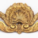 Old brass pediment