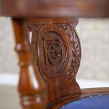 Early-20th Century Wooden Captain Armchair with Soft Seat, 1930s