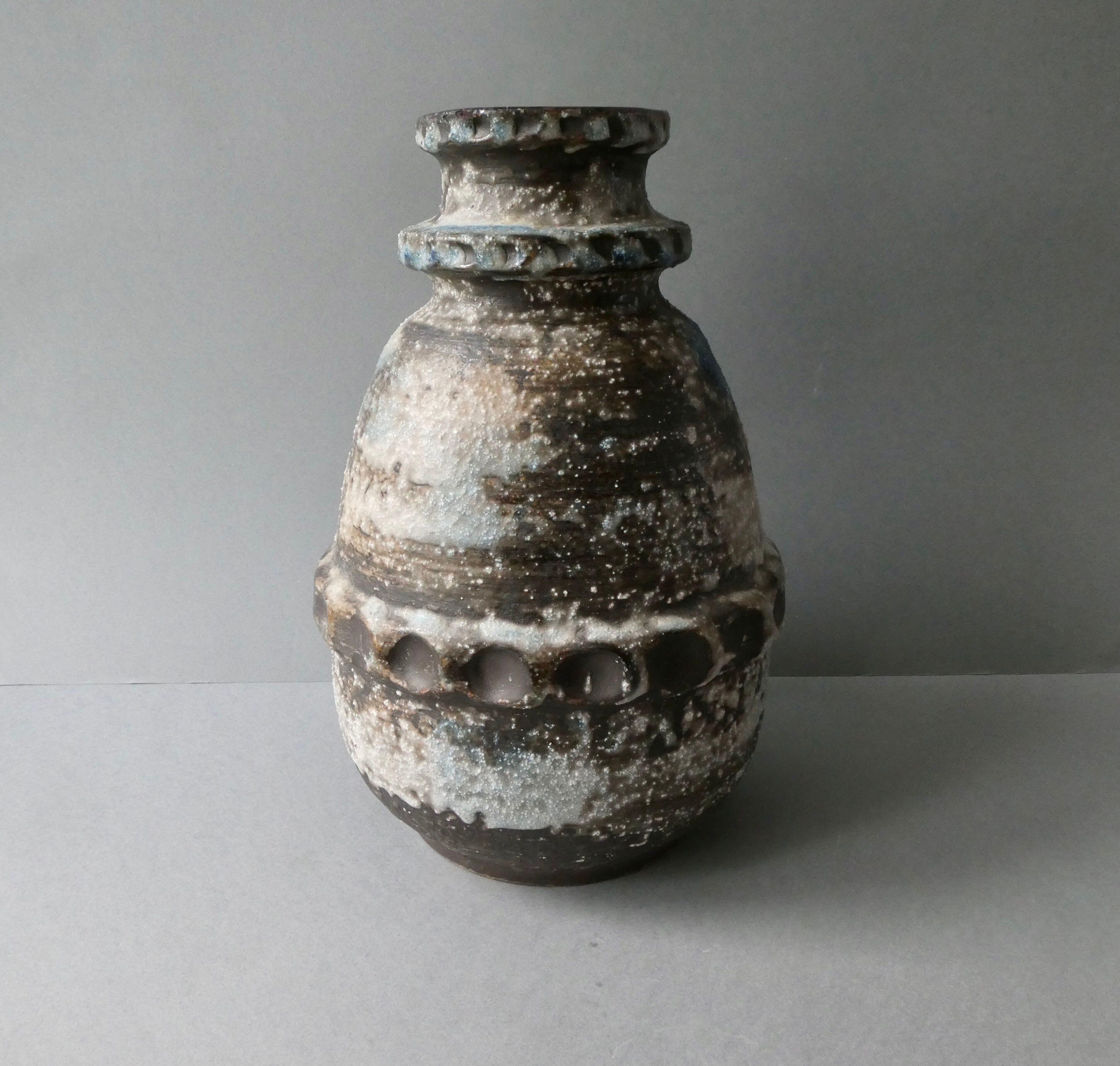 Carstens Tönnieshof ceramic vase, W Germany, 60s, H 31 cm