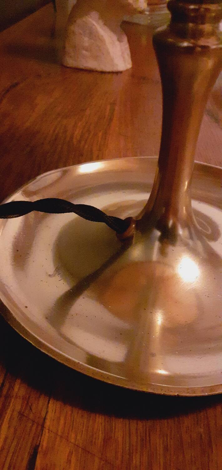Lamp, Art Nouveau pocket, bronze noodle
