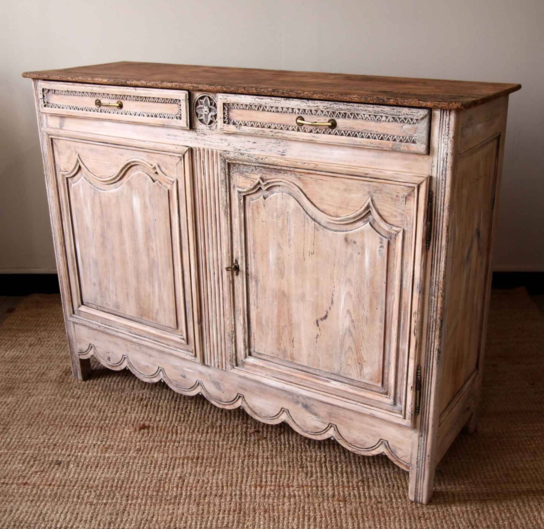 Patinated and sculpted buffet
