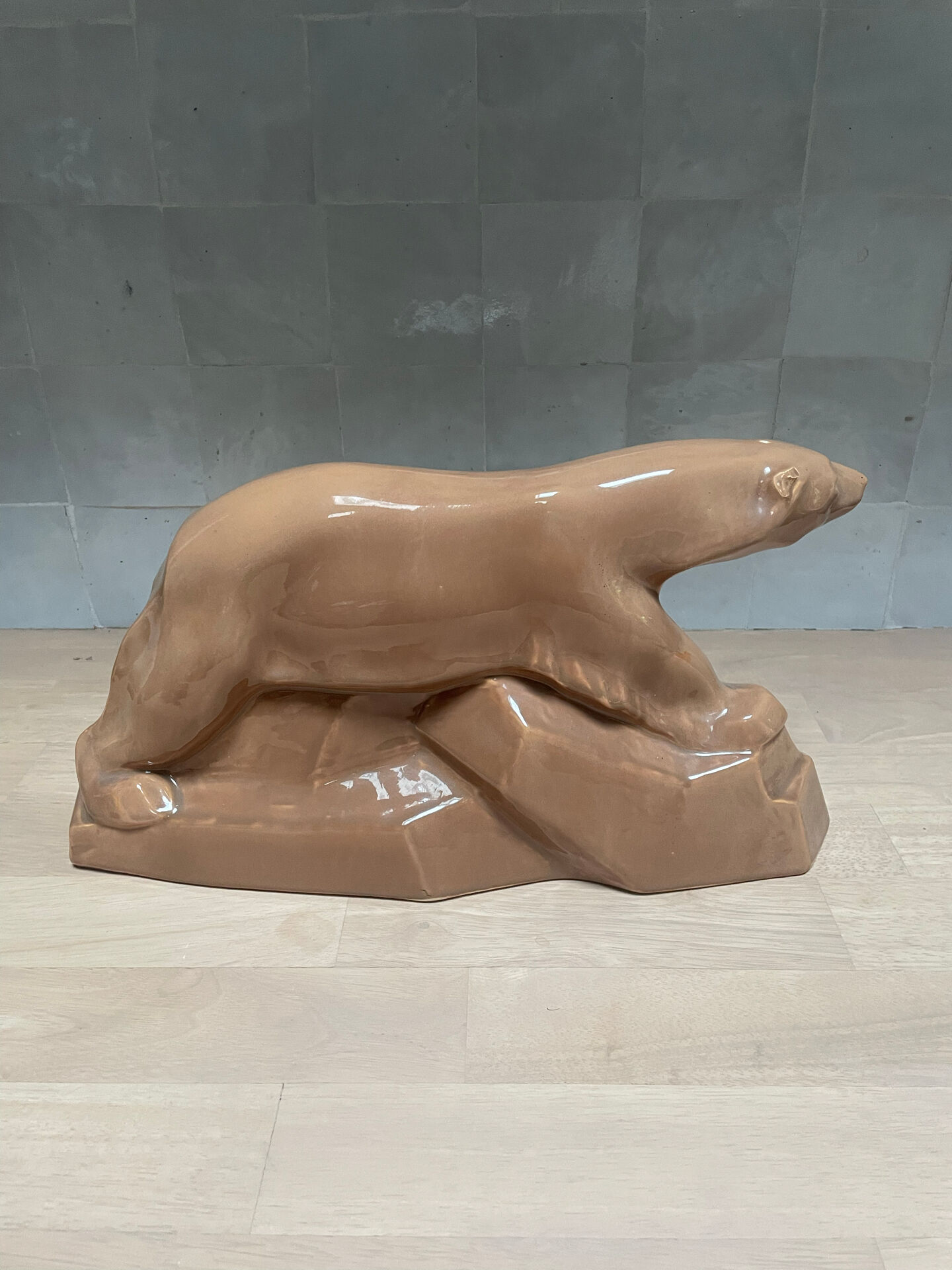Art Deco polar bear statue