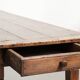 Antique oak table from the 19th century with a walnut top for 6 to 8 people