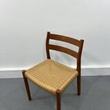 2 Danish Mid-Century Teak Dining Chairs #84 by Niels O. Møller for J. L. Moller