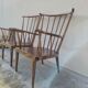 Paire de fauteuils Baumann signé modèle Éventail vintage
