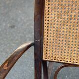 Rocking chair caned bentwood 1970 rattan rocking chair