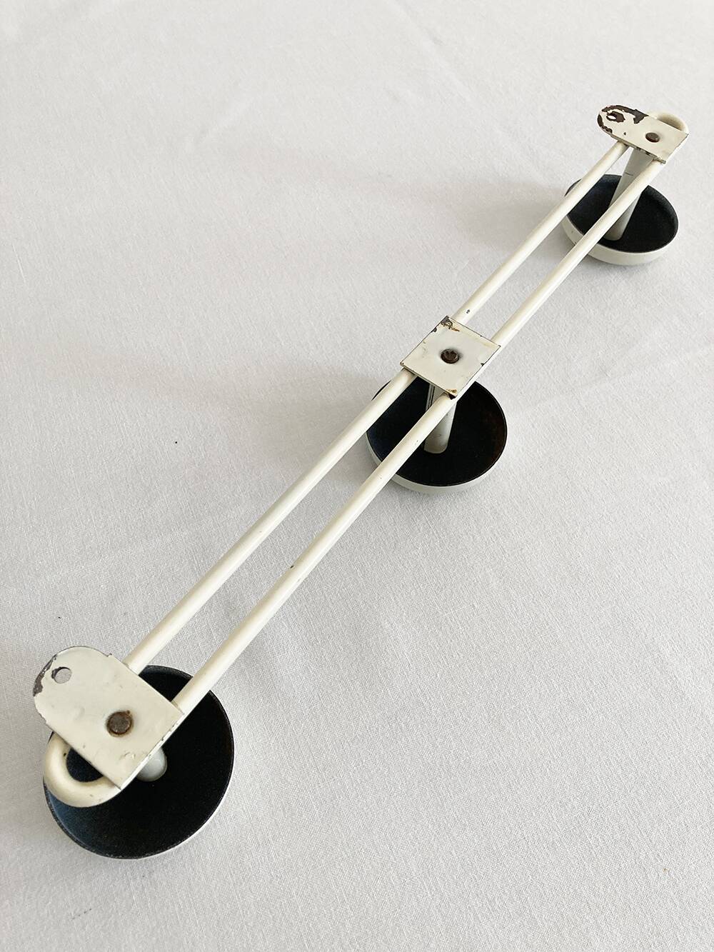 White metal wall coat rack, 1960s