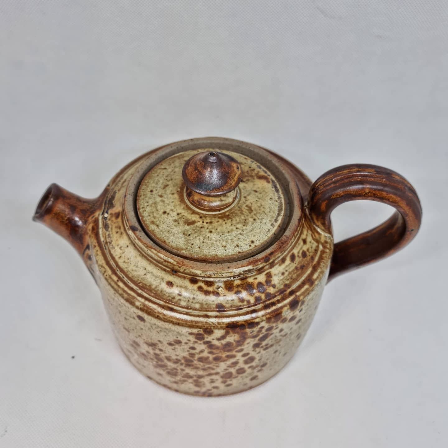 Glazed stoneware teapot