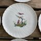 8 Bernardaud and Co. dessert plates signed Elbé, Limoges porcelain, decorated with birds
