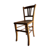Chaise de bistot en bois blond des année 50.