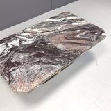 Vintage grey marble coffee table, 1970s