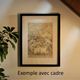 Engraving • America, tribe, fauna and flora • Original lithograph of 1898