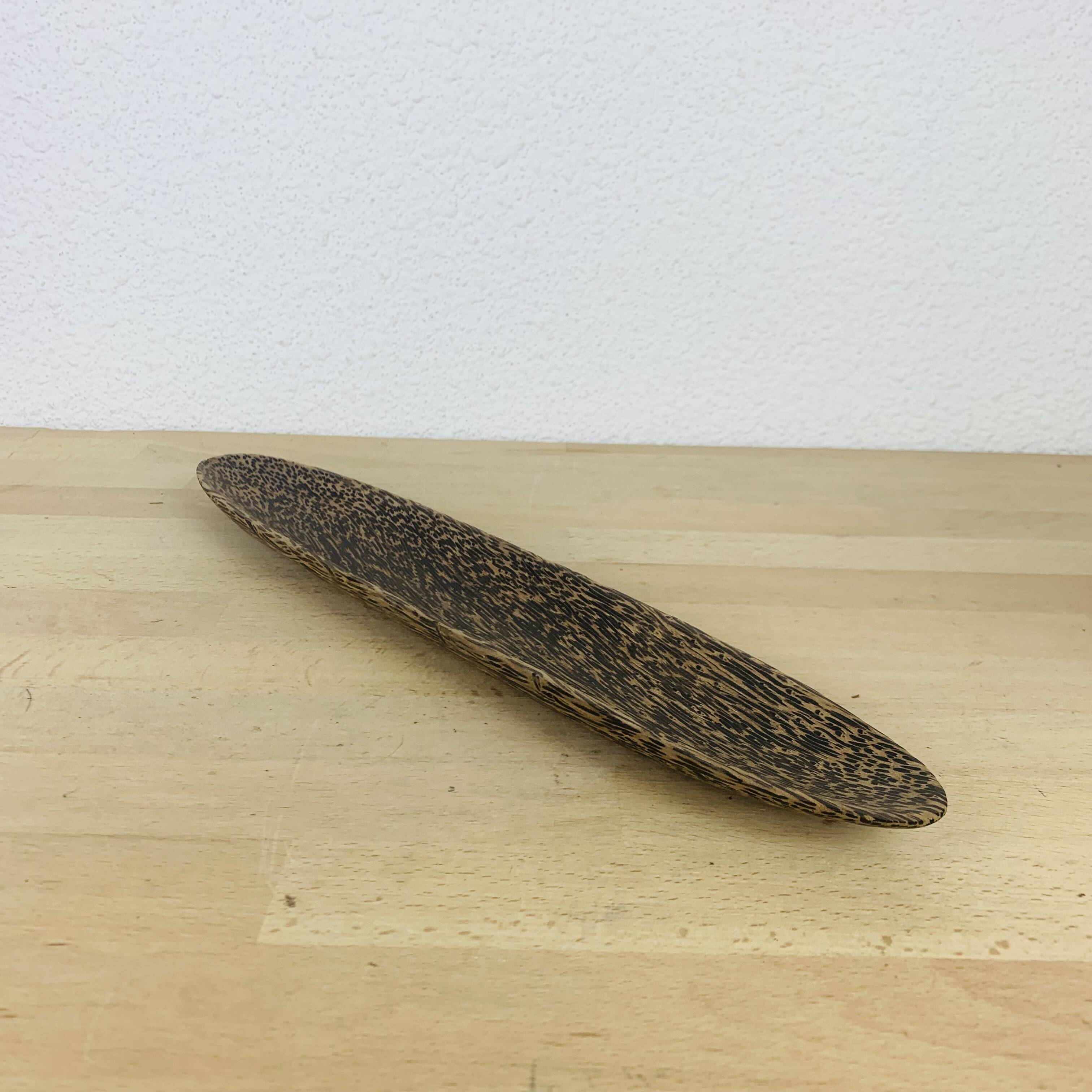 Vintage palm wood pocket tray