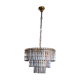 Chandelier Murano iridescent glass Venini, 3 levels, Italy, 1960
