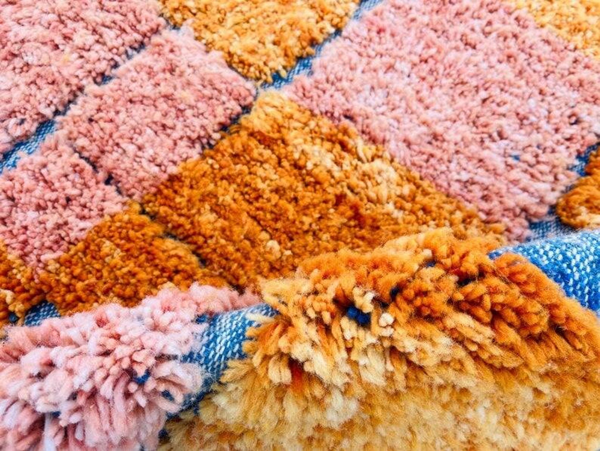 Handmade colourful rug from the Atlas Mountains 3/2m