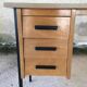Desk with drawers and tubular metal feet