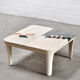 Vintage Geometric Tesselated Faux Stone Coffee Table, Italy 1980's