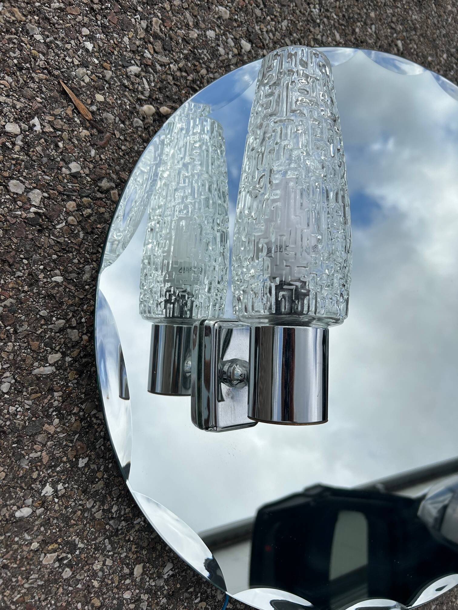 Miroir biseauté avec appliques