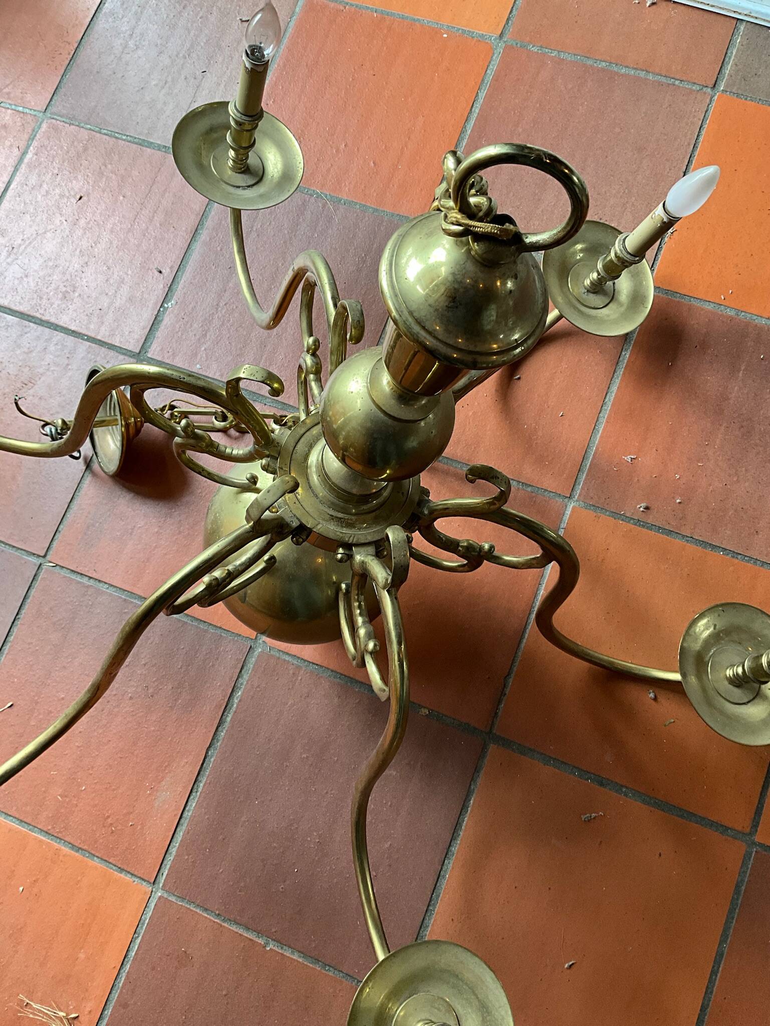 Lustre style hollandais laiton