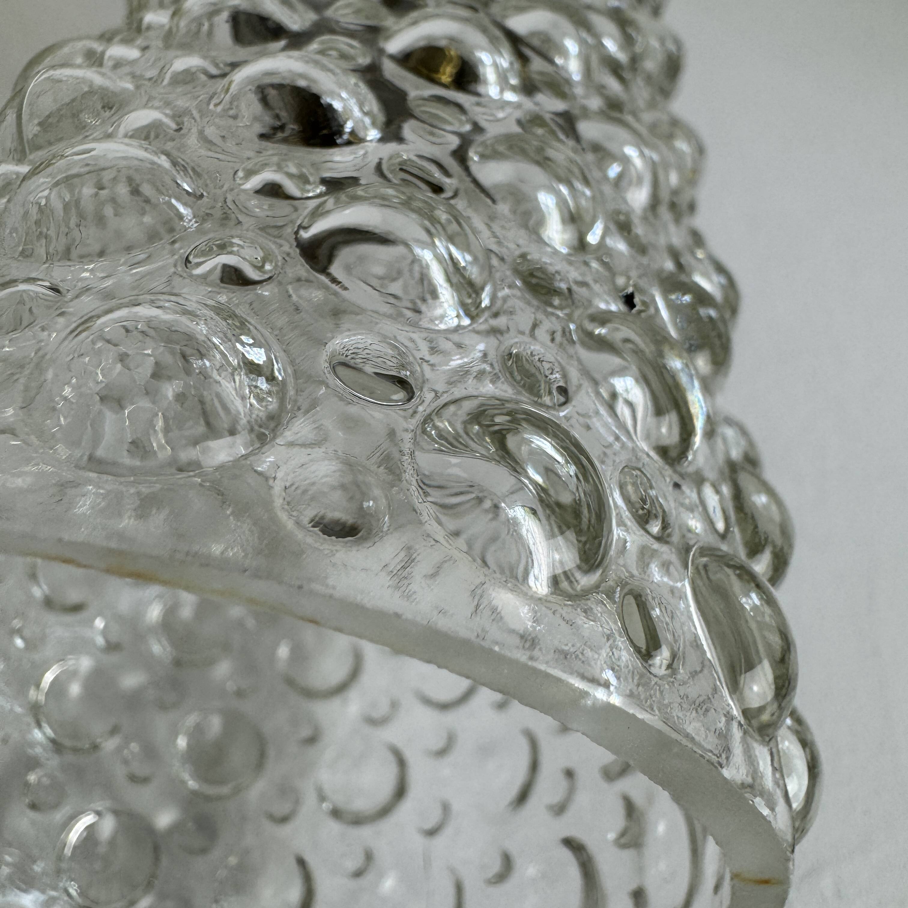 Pair of vintage bubble glass wall lights