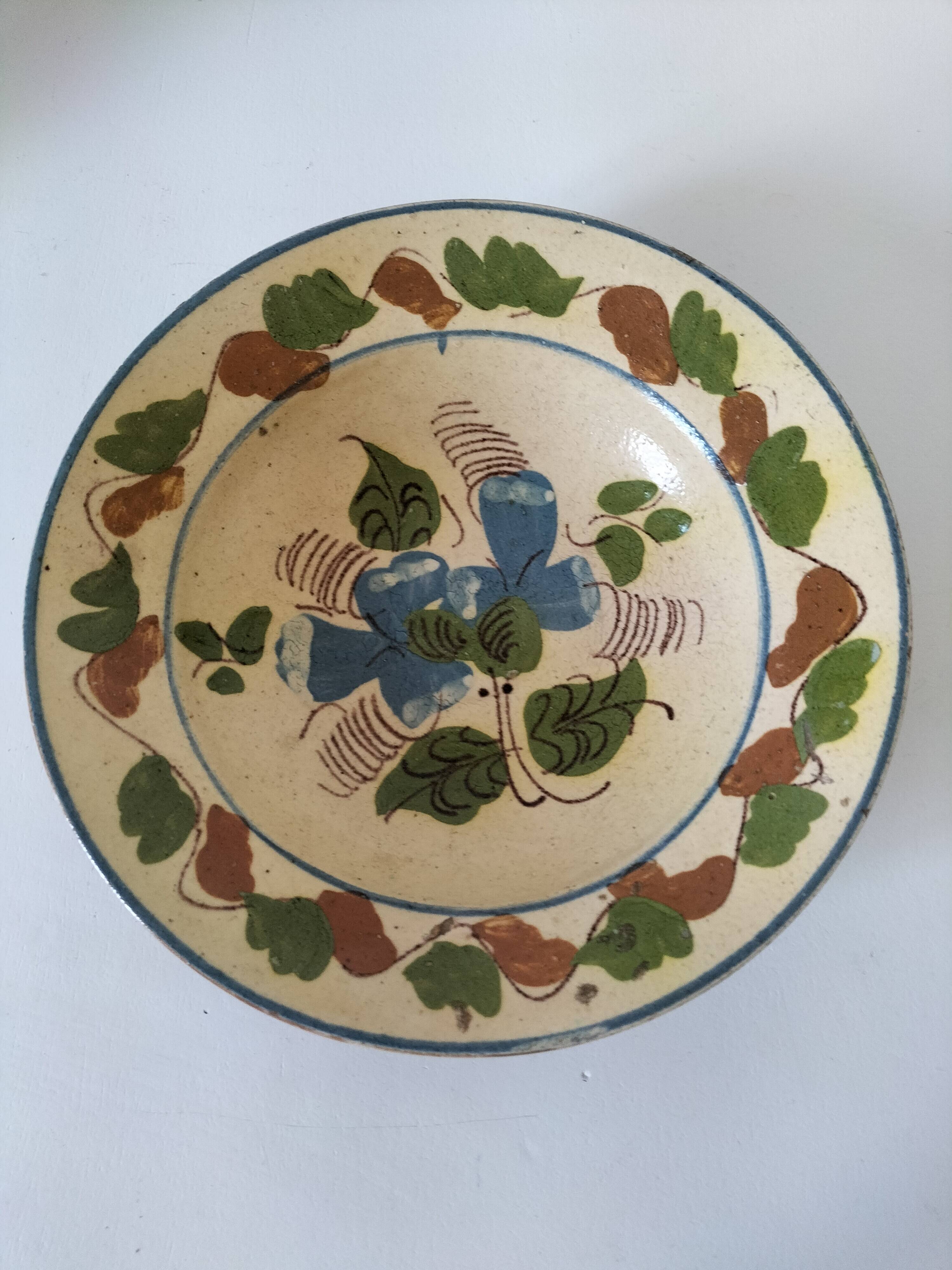 Glazed earthenware plate from Korond (Corund), Transylvania
