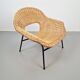 Vintage Rattan Lounge Chair with Tube Frame by Dirk van Sliedregt for Gebroeders Jonkers, 1960s