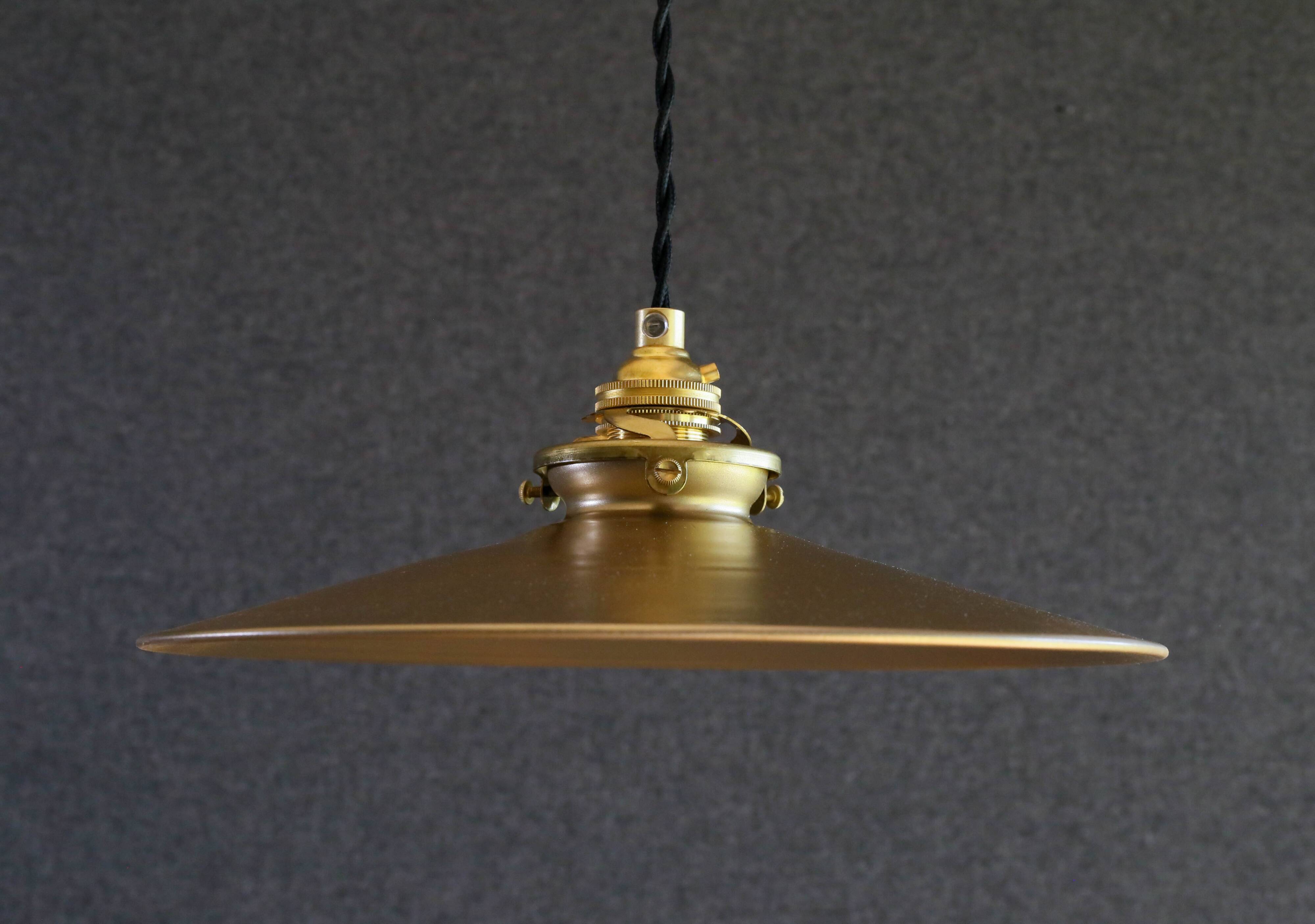 old opaline pendant light painted gold, delivered with new cable and socket
