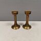 A set of brass candle holders from CAWA Denmark, 1960s.