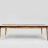 Grande table de ferme rustique en bois d'orme, France vers 1800
