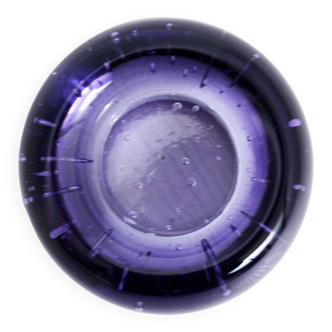 Thick glass tealight holder from the 70s/80s