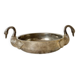 Silver plate with swan heads