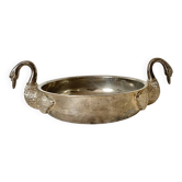 Plat argenté têtes de cygne