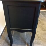 Stamped black Louis XV chest of drawers