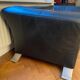 Rolf Benz 2-seater black leather sofa, Germany, 1980s