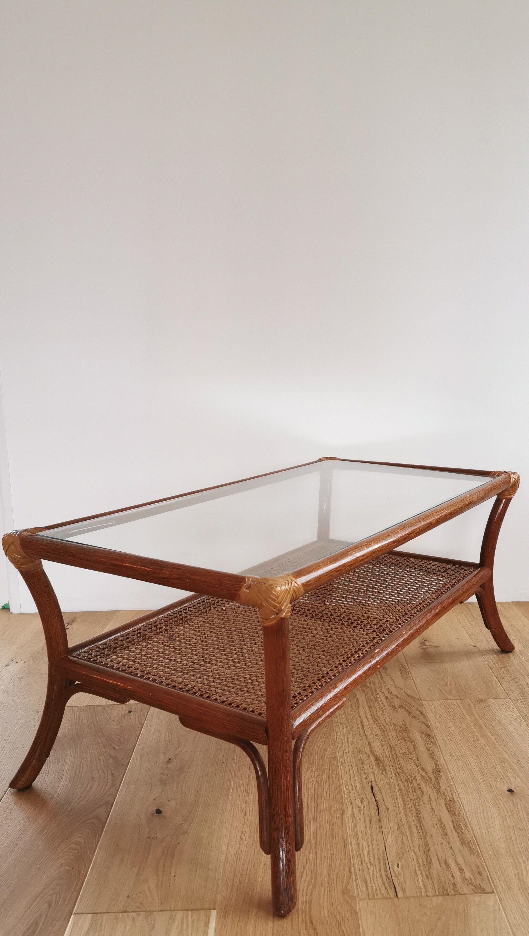 Vintage canning coffee table glass tray