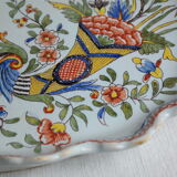 Flat earthenware of Rouen polychrome decoration cornucopia of plenty