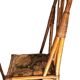 3 Rattan Chairs with Velvet Seat