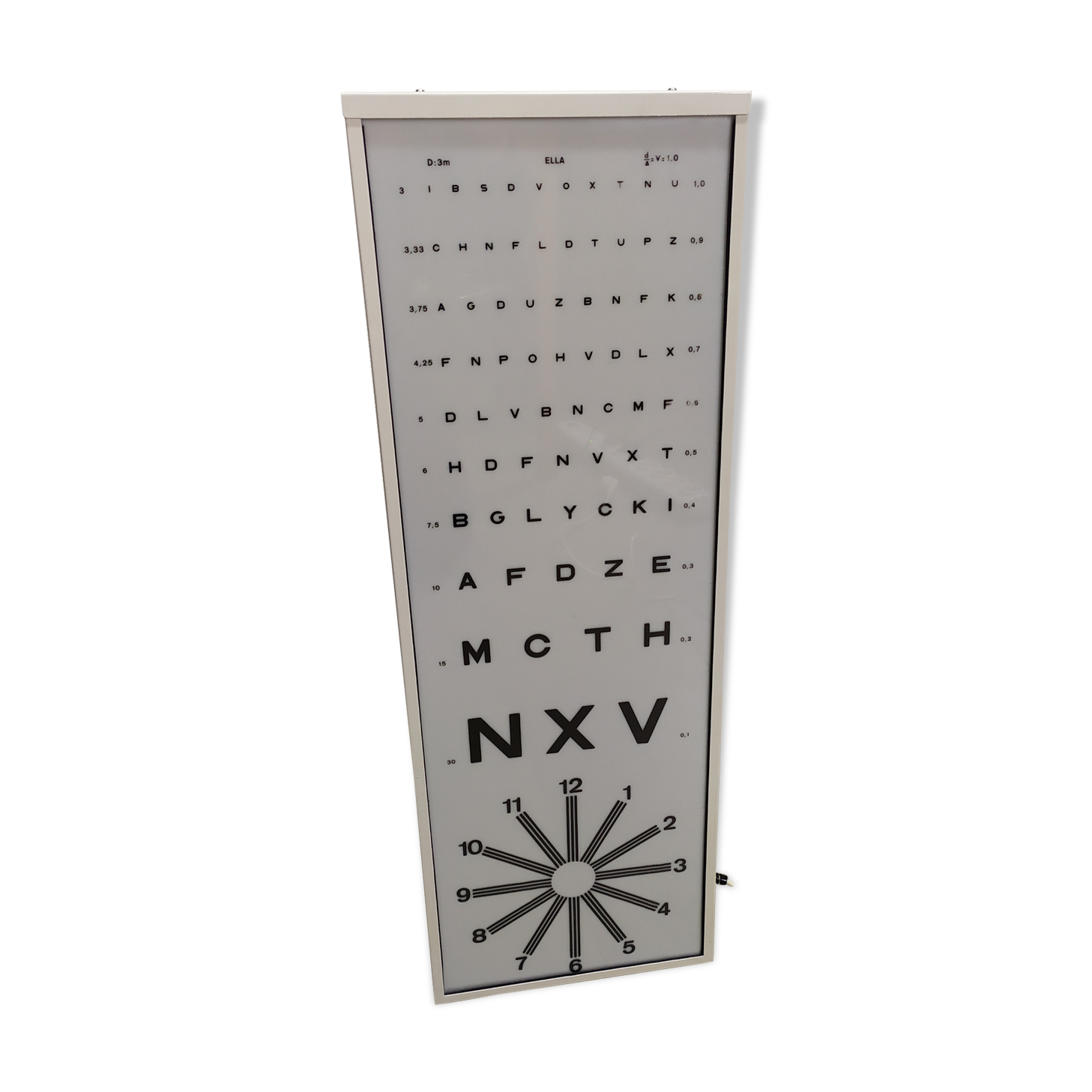 Vintage visual acuity scale