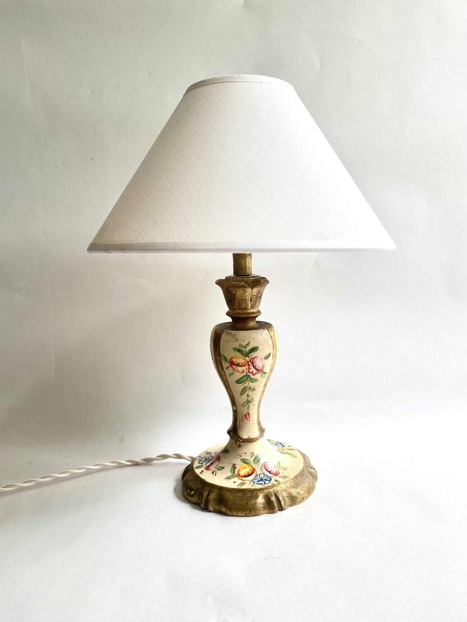 Venetian lamp, 2M fabric cable, cotton shade