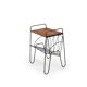 Mid Century Danish Side Table with Magazine Rack