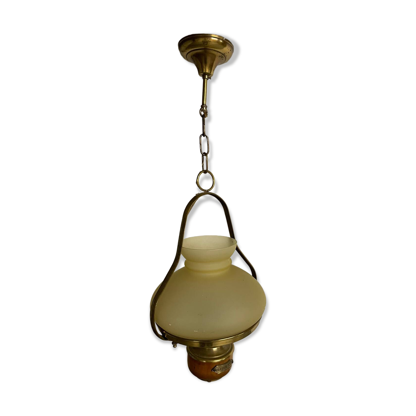 Opaline glass pendant light