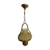 Opaline glass pendant light