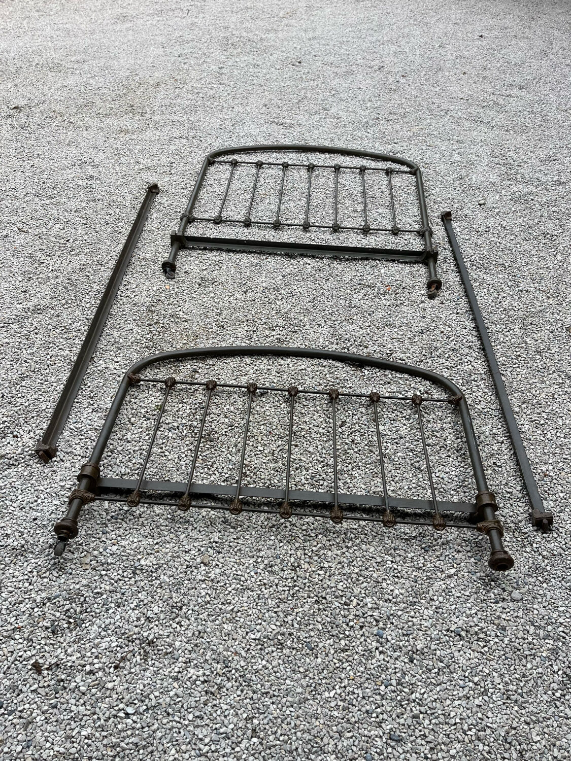 Cast iron and wrought iron bed 1950