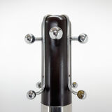 Mid-century Italian chrome & wood coat hanger