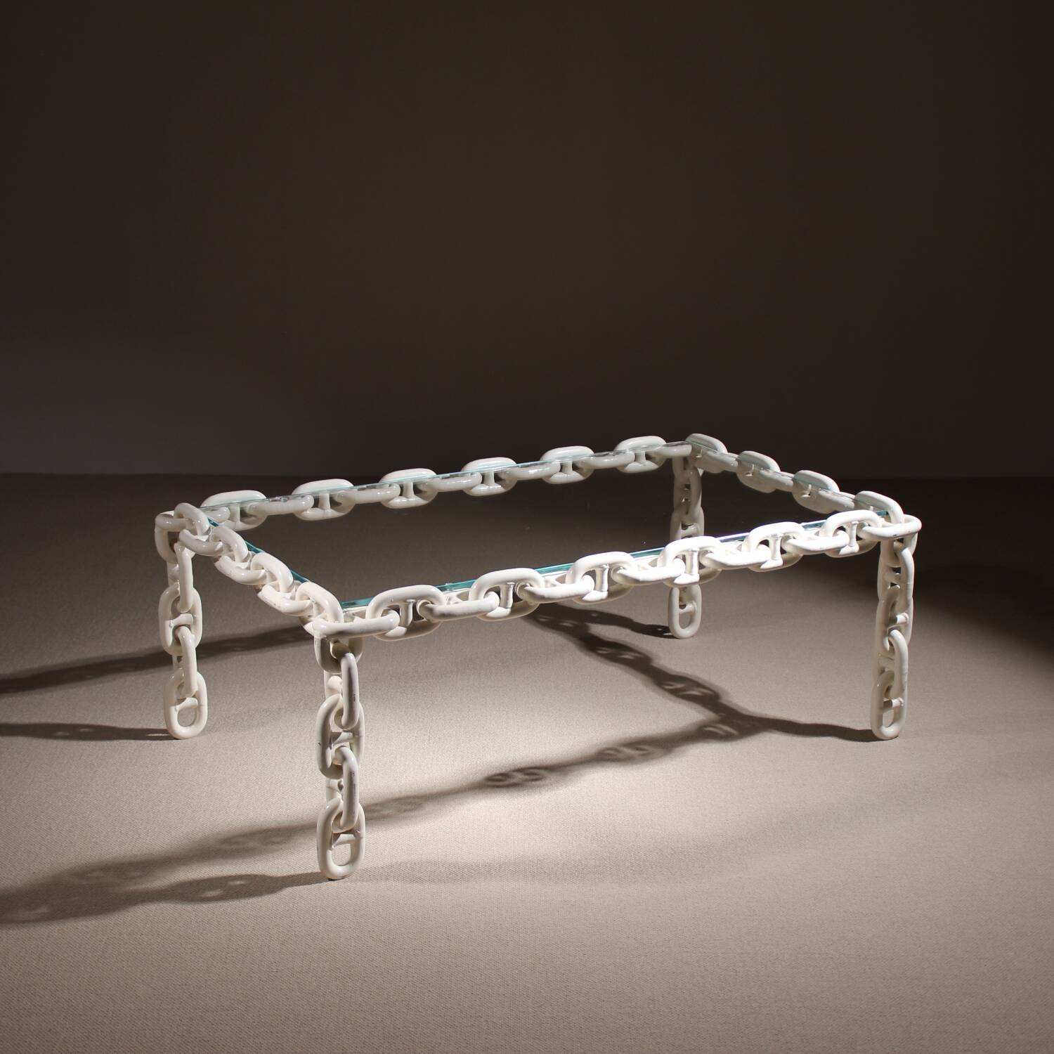 Brutalist Chain Link Coffee Table | France 1970s