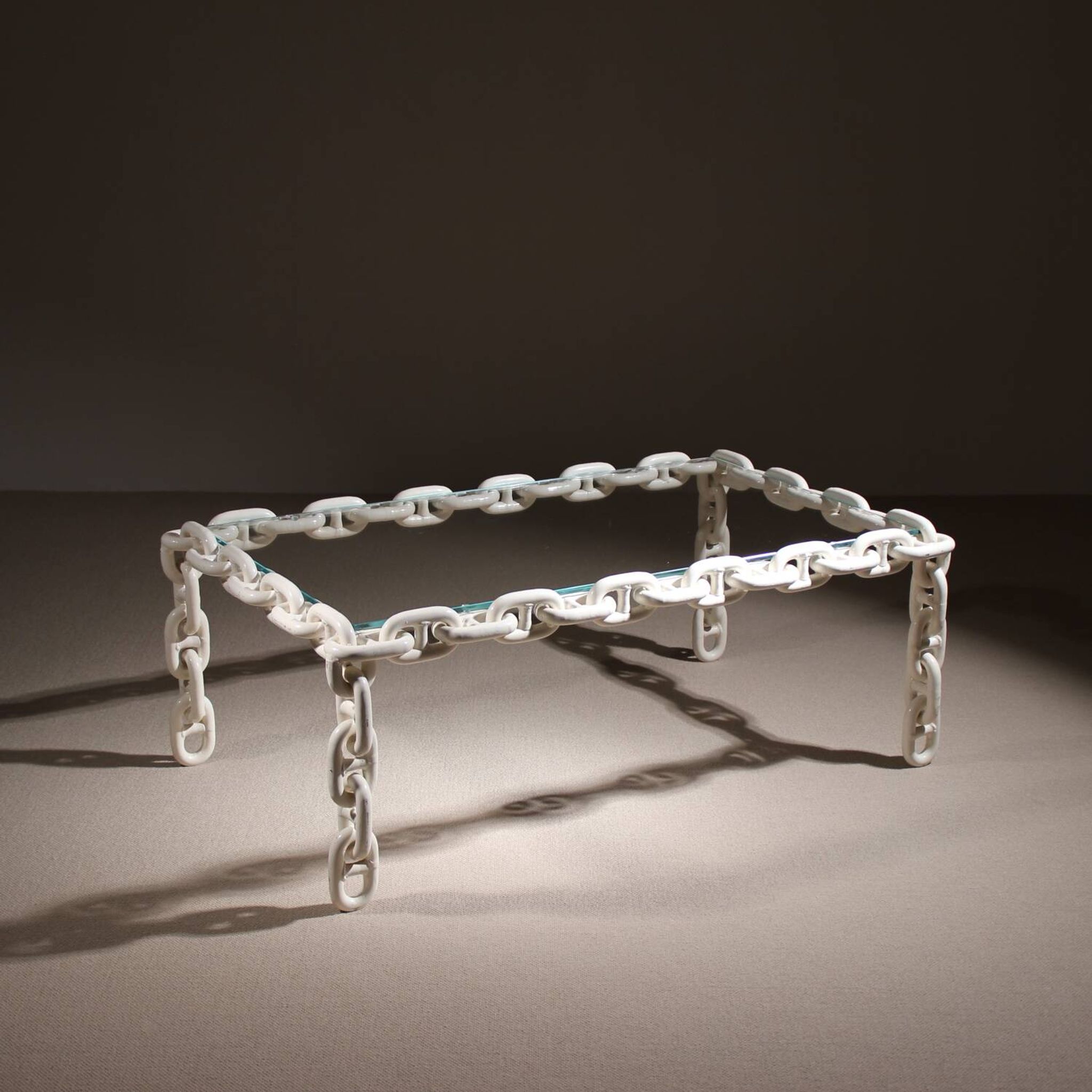 Brutalist Chain Link Coffee Table | France 1970s