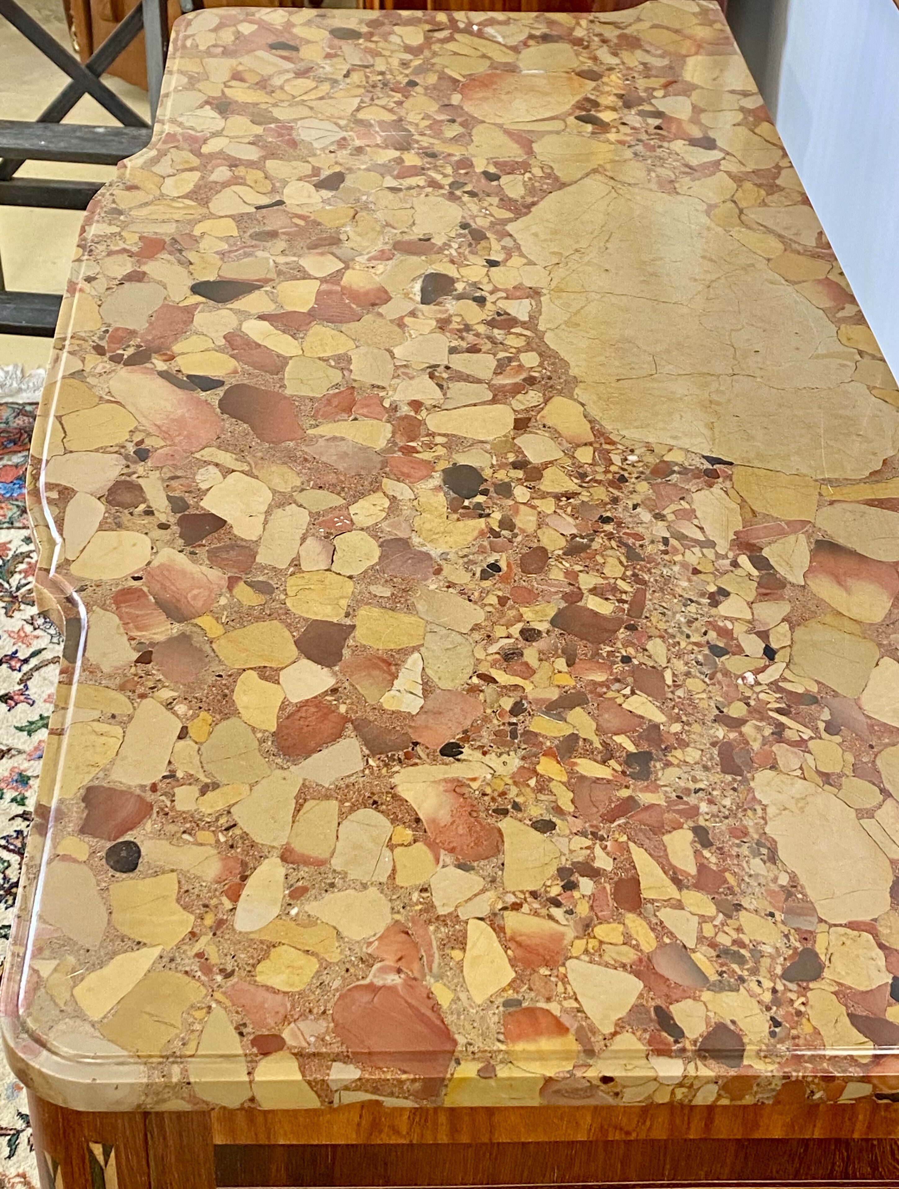 Commode Transition pink marble top Breche d'Aleppo